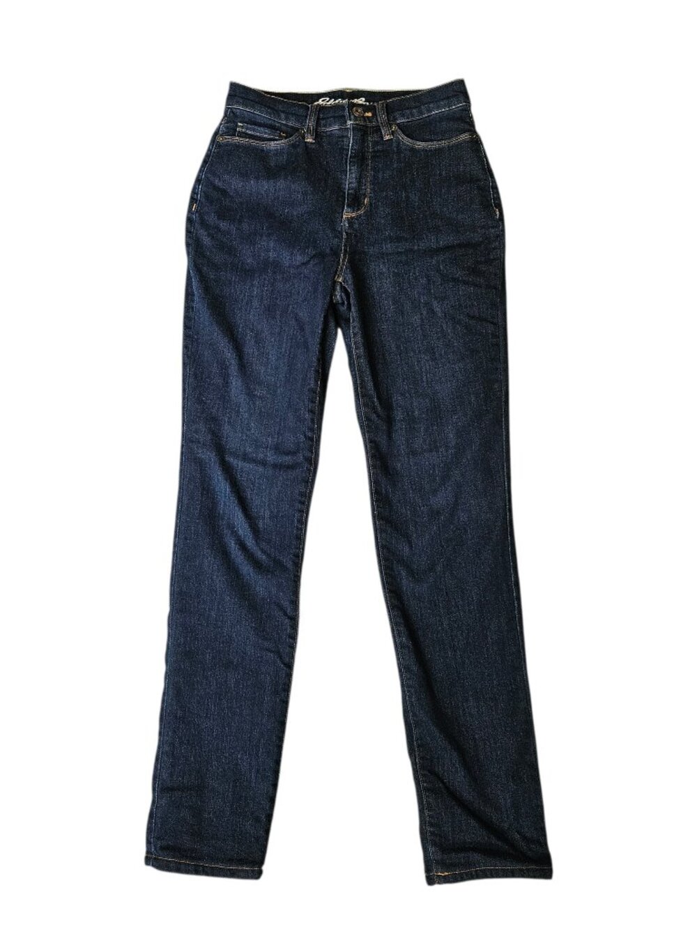 Eddie Bauer Women's Fleece Lined Jeans Sz 2 High Rise Straight Stretch Winter